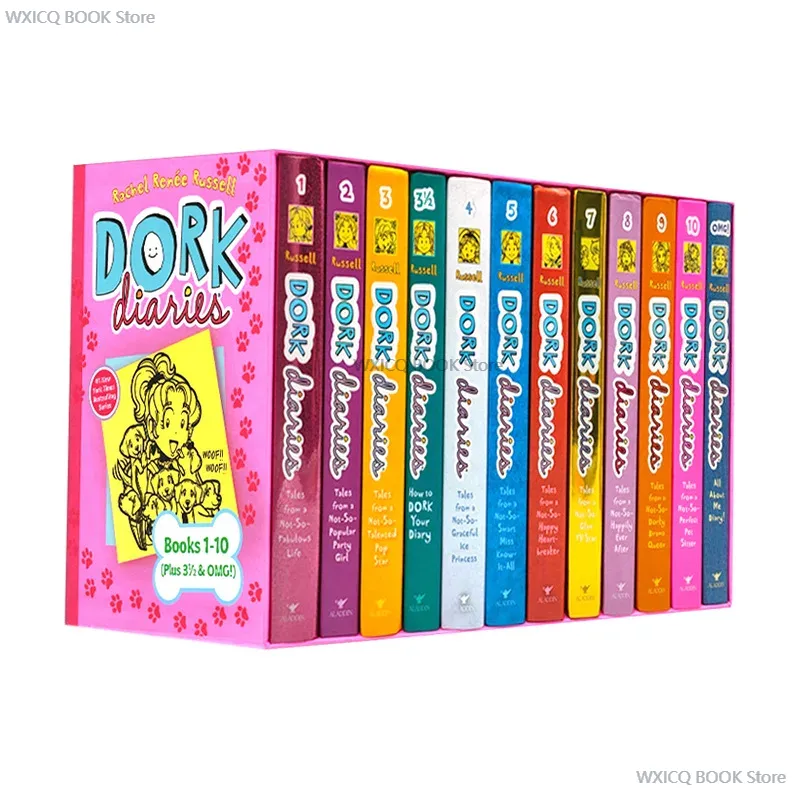 Gift Box Wrap Set - DORK-英語の絵本,女の子のための毎日の読書,子供,学生,コミック,6〜12歳,12冊のギフトボックスのセット