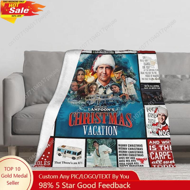 Christmas Throw Blanket - National Lampoon クリスマスバケーション スローブランケット ソフト低刺激性フランネル オールシーズンブランケット