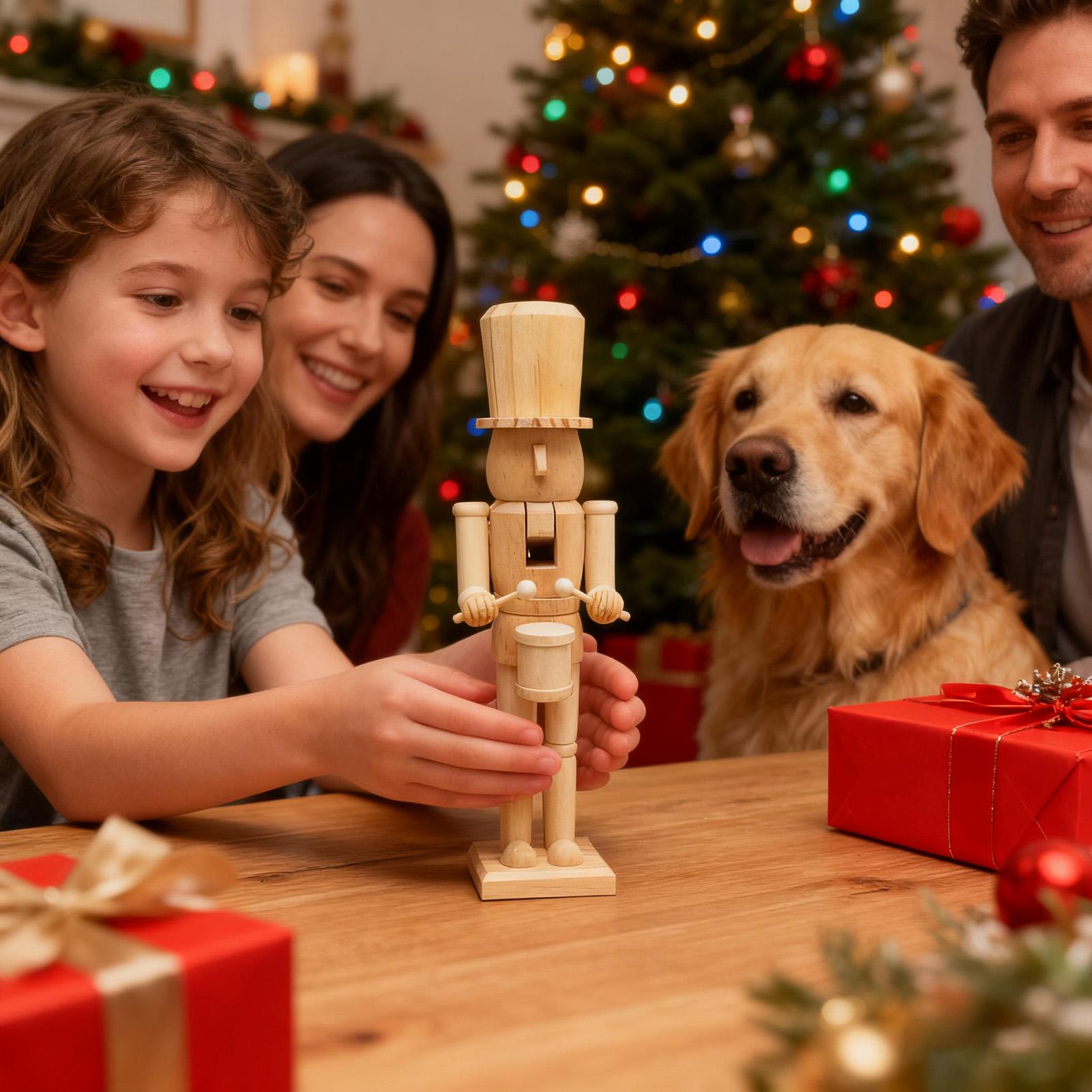 Nutcracker Figurine - くるみ割り人形フィギュア 38 センチメートル木製お祝い置物クリスマス木製卓上くるみ割り人形ホリデーパーティー用キッチン棚寝室