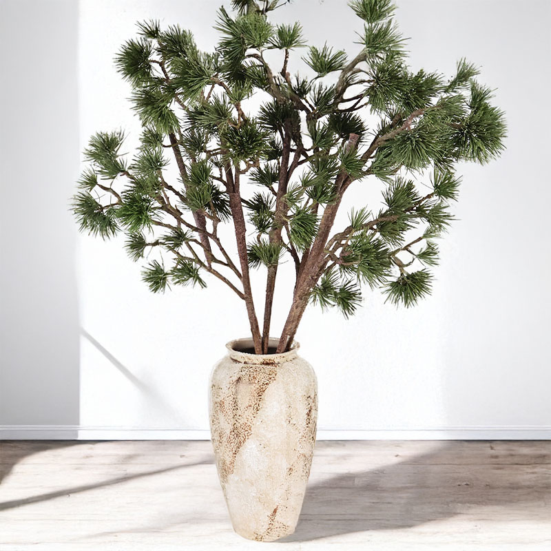 Christmas Tree Artificial - 90CM人工ウェルカムパイン中国風ホームデコレーション植物松葉フェイクブランチ茶室装飾ビューティーパイン