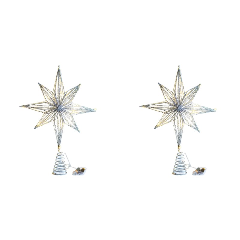 Star Tree Topper - ABXF-2X クリスマスツリートッパー スター LED ランプ ホームツリーオーナメント用