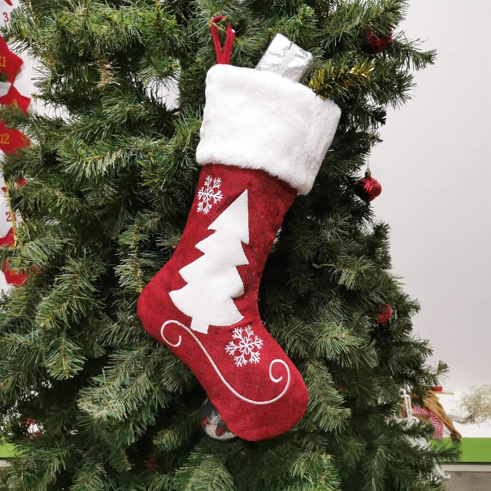 2～4個入り 大型麻製クリスマスストッキング 18インチ プ - Christmas Stocking Hanging のレビューと価格