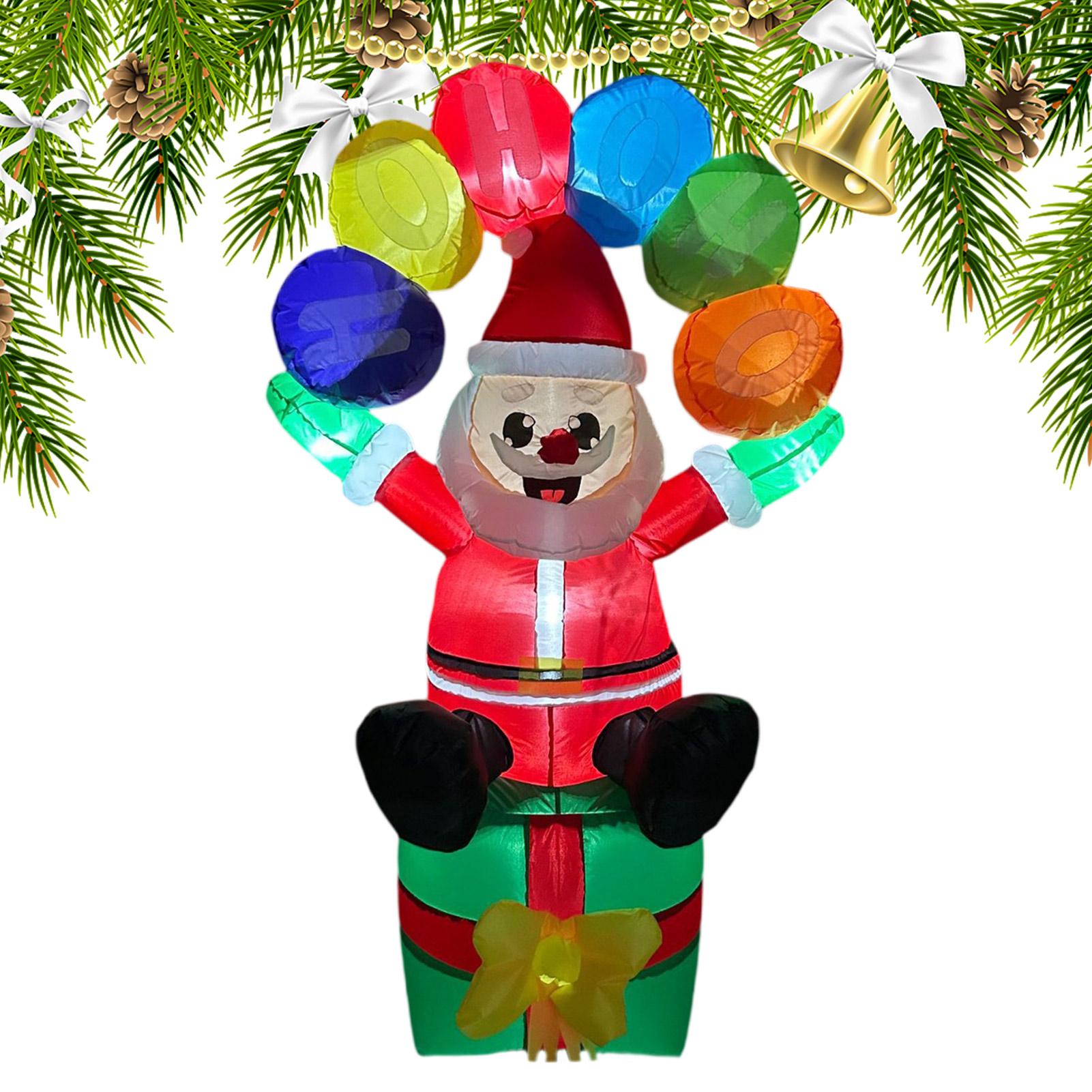 LEDライト付きサンタの膨らませる飾り、庭、ポーチ、芝生、パ - Christmas Lights Outdoor のレビューと価格