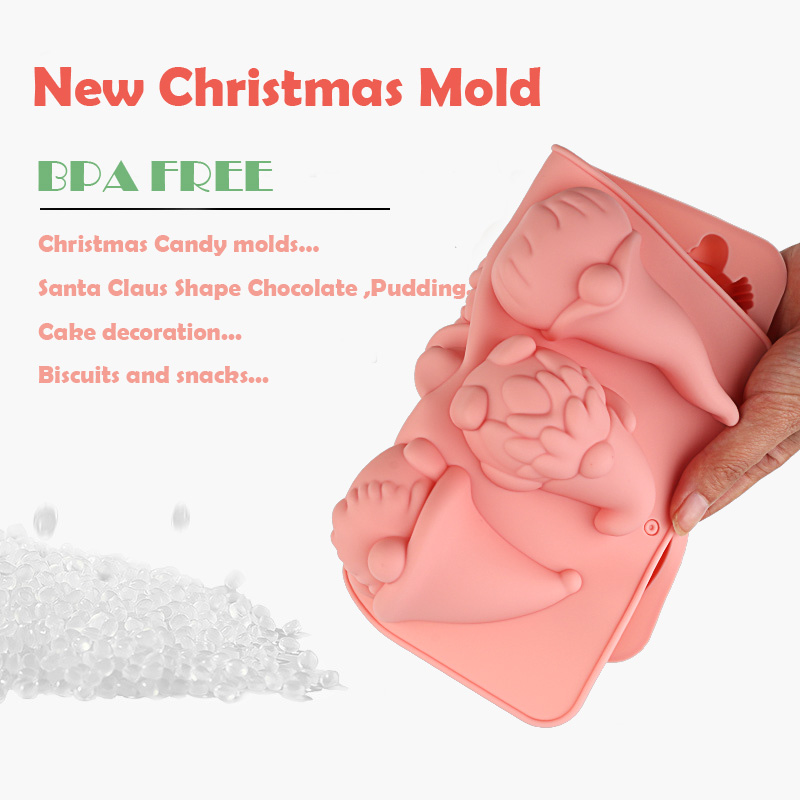 6つの空洞を持つクリスマスノームケーキチョコレートシリコン製 - Holiday Candle Set のレビューと価格