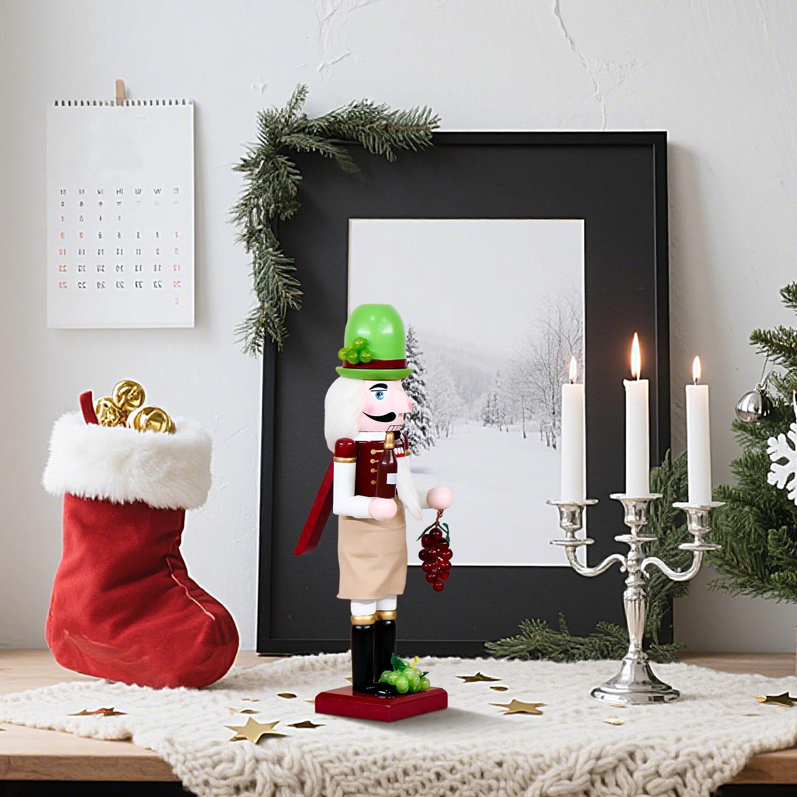 くるみ割り人形クリスマス装飾木製くるみ割り人形木製置物飾りゲ - Nutcracker Figurine のレビューと価格