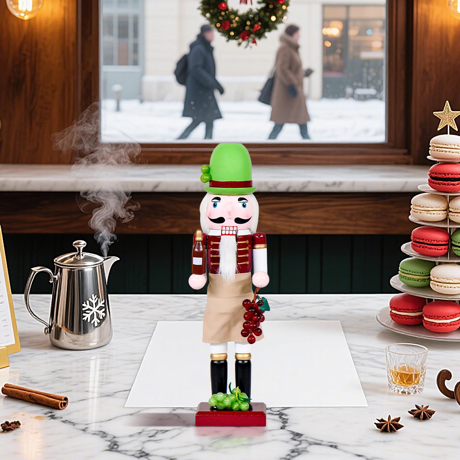 くるみ割り人形クリスマス装飾木製くるみ割り人形木製置物飾りゲ - Nutcracker Figurine のレビューと価格