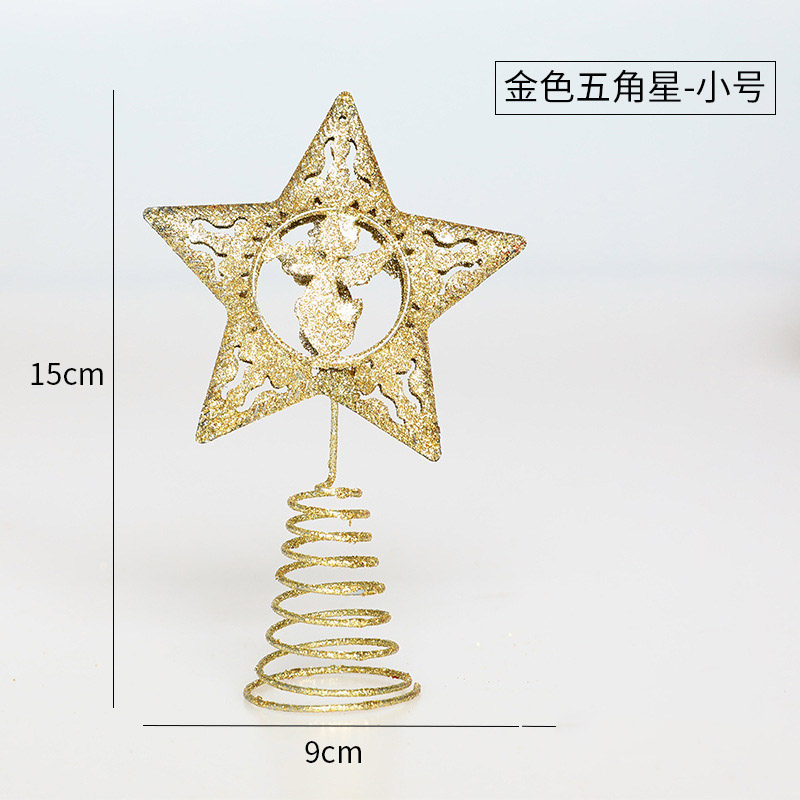 クリスマスツリートップスター装飾、銀色の金のキラキラ、愛の鹿 - Star Tree Topper のレビューと価格