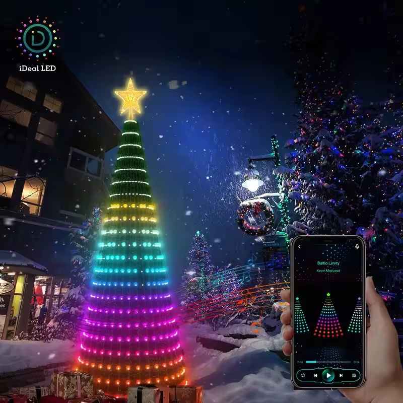 400LEDスマートクリスマスツリーライト、スター型トップピ - Star Tree Topper のレビューと価格