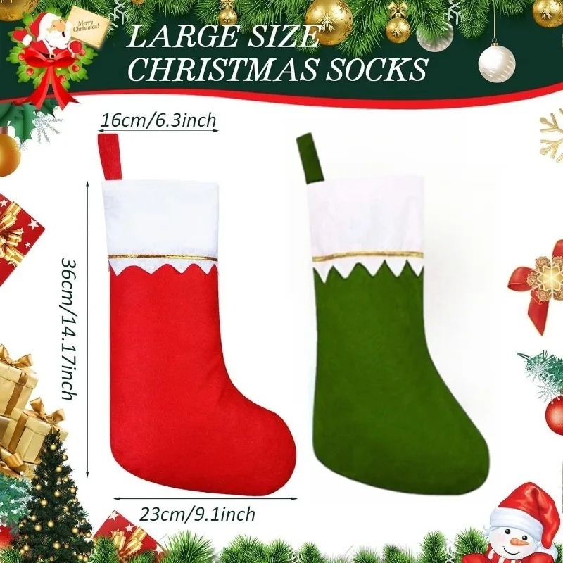 クリスマスの飾り付け用ストッキング、暖炉に吊るすギフトバッグ - Christmas Stocking Hanging のレビューと価格