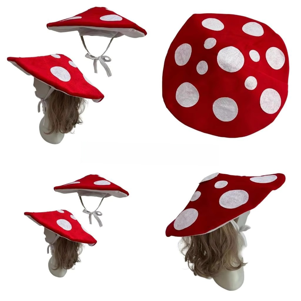 ハロウィン用キノコ帽子 コスチューム帽子 フェスティバルパー - Santa Hat Plush のレビューと価格