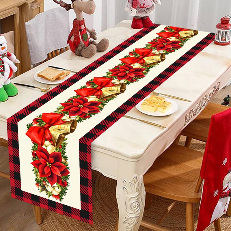 メリークリスマステーブルランナー クリスマステーブルカバー  - Christmas Table Runner のレビューと価格