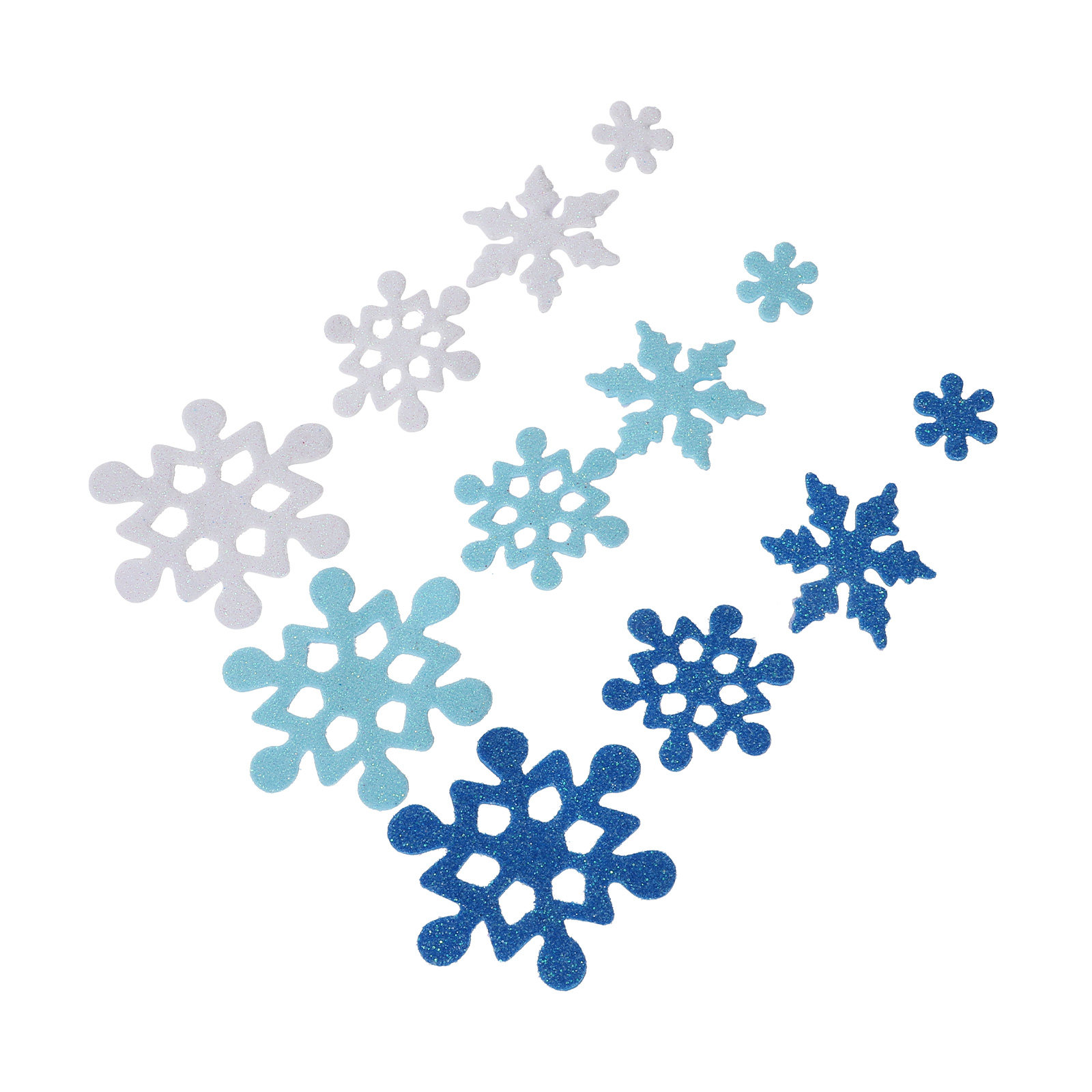 スノーフレークフォームステッカー グリッター クリスマス ウ - Snowflake Window Decal のレビューと価格