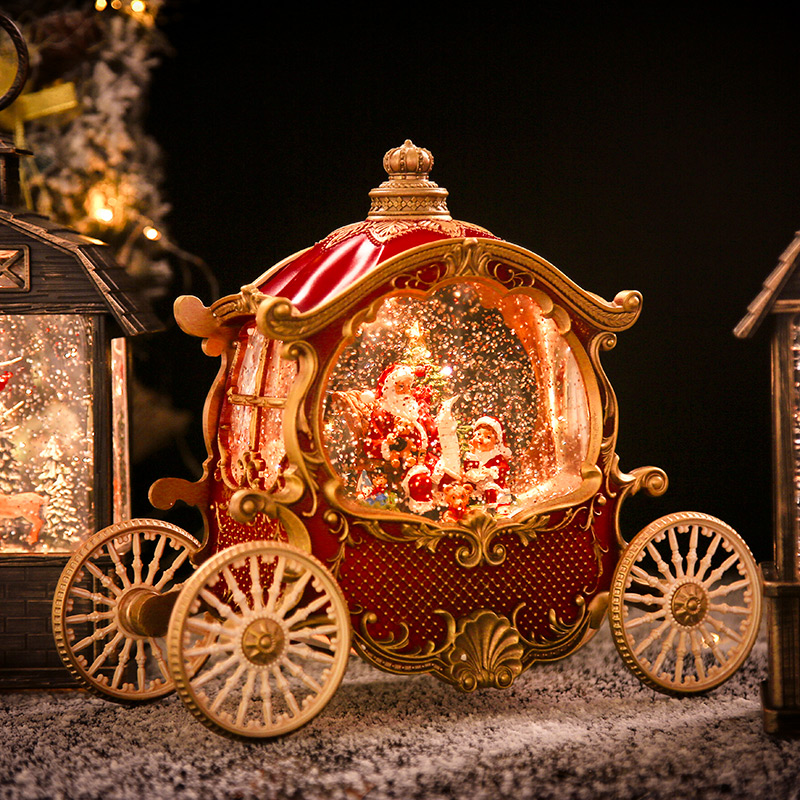 クリスマスツリー スノーグローブ オルゴール 雪が降るアニメ - Snow Globe Musical のレビューと価格