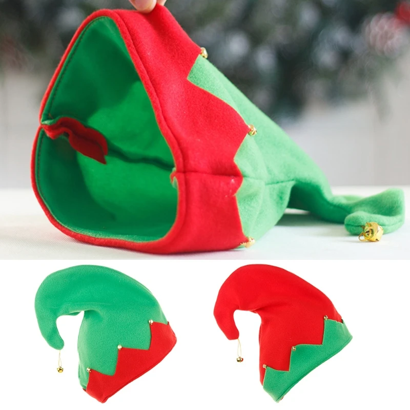 ぬいぐるみエルフ帽子、金属製ベル飾り付き、クリスマスイブのサ - Santa Hat Plush のレビューと価格