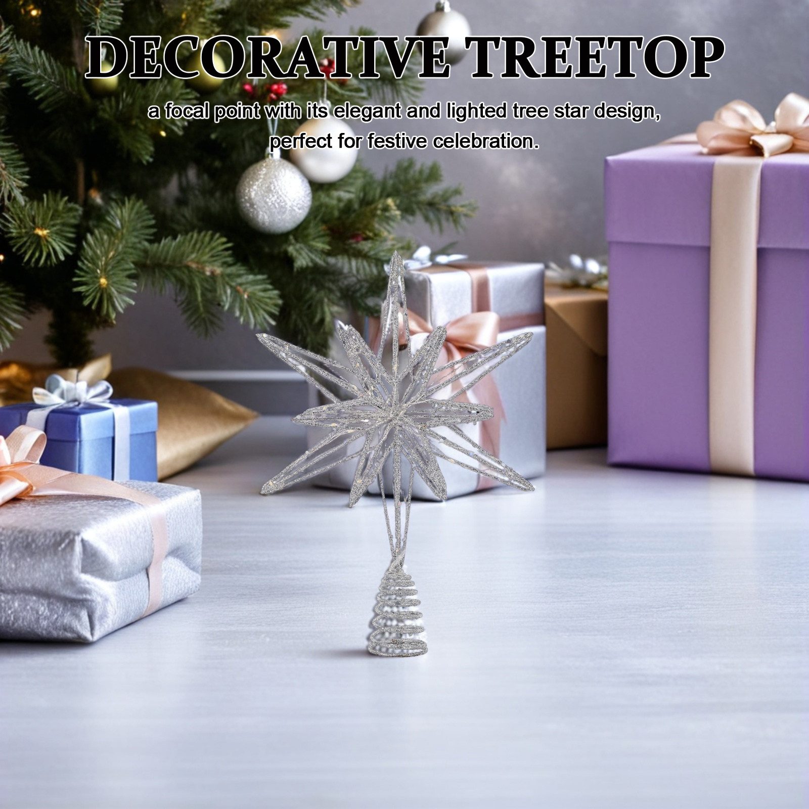 クリスマスツリー スタートッパー メタルワイヤー 30個のL - Star Tree Topper のレビューと価格