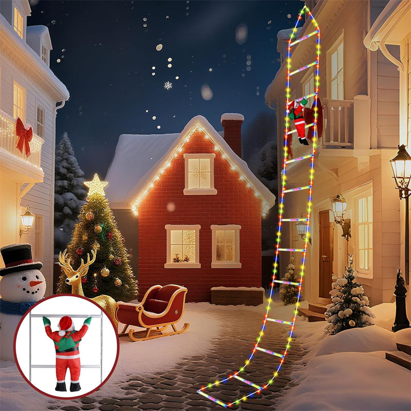 LEDクリスマスライト クリスマス装飾用はしご型ライトストリ - Christmas Lights Outdoor のレビューと価格