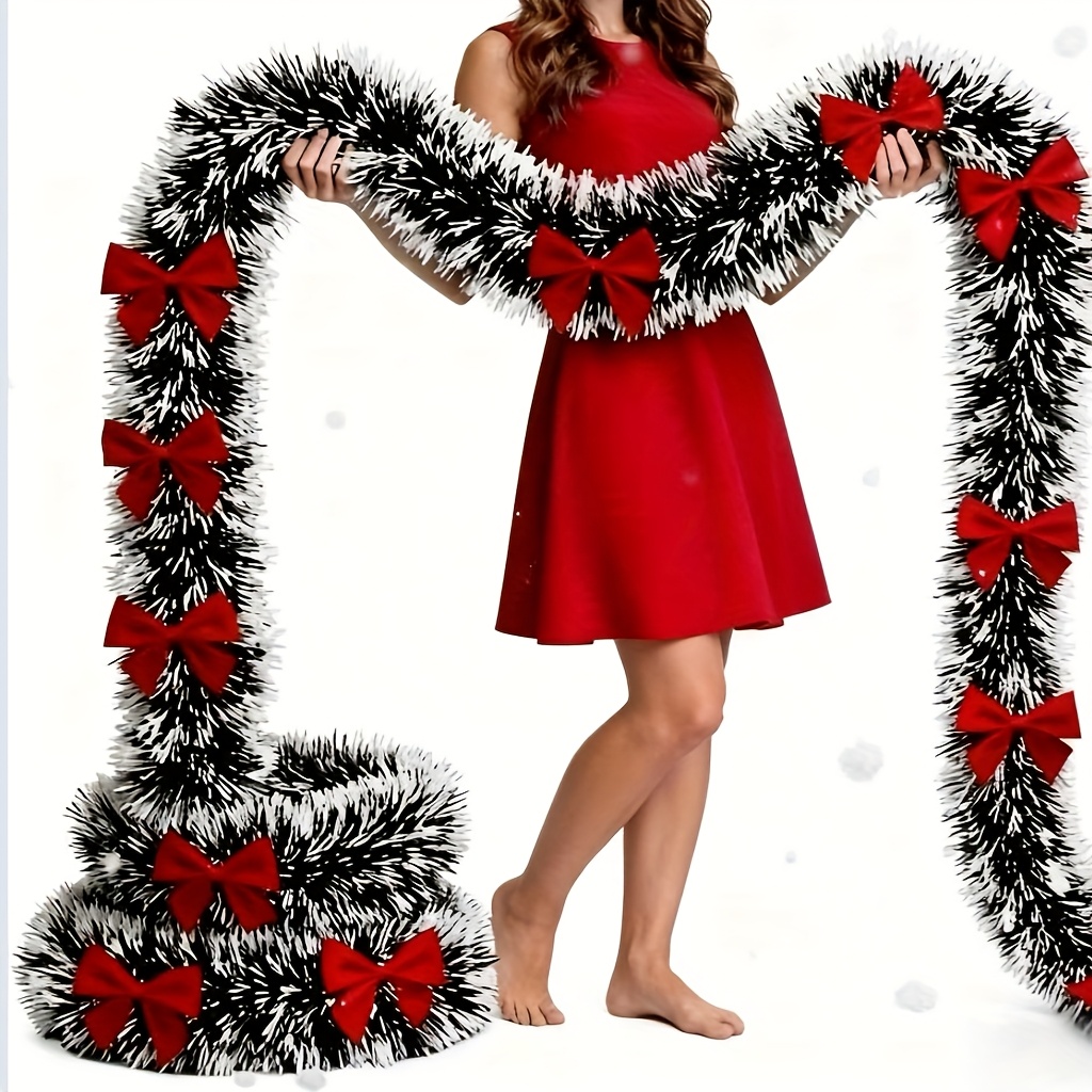 人工クリスマスガーランド クリスマスティンセルガーランド リ - Christmas Wreath Fake のレビューと価格