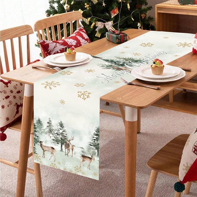 クリスマステーブルランナー メリークリスマスデコレーション  - Christmas Table Runner のレビューと価格