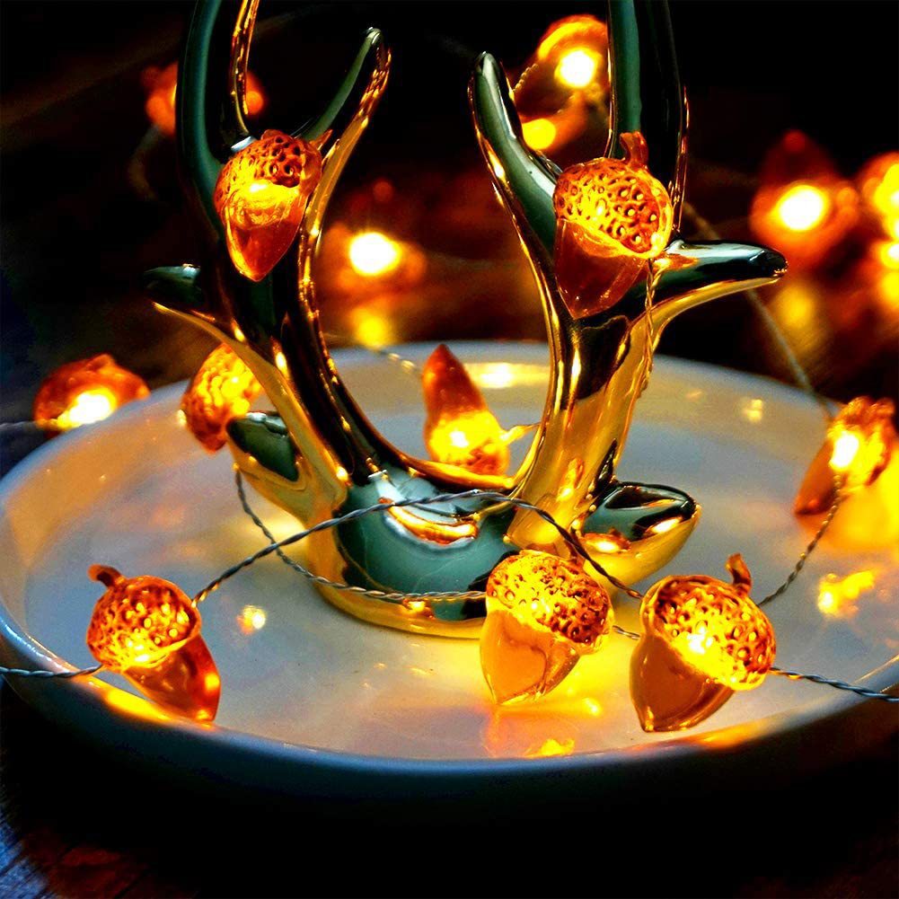 30 LED ドングリストリングライト 感謝祭の装飾 9.8 - Led Fairy String Lights のレビューと価格