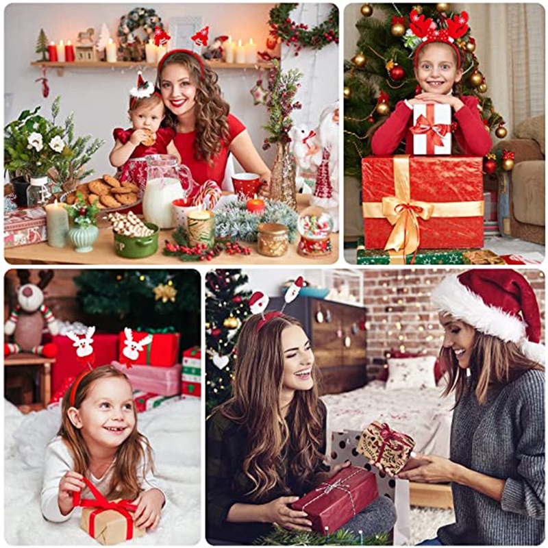 1-15 個クリスマスヘッドバンド雪だるまトナカイの角サンタ - Reindeer Antlers Headband のレビューと価格