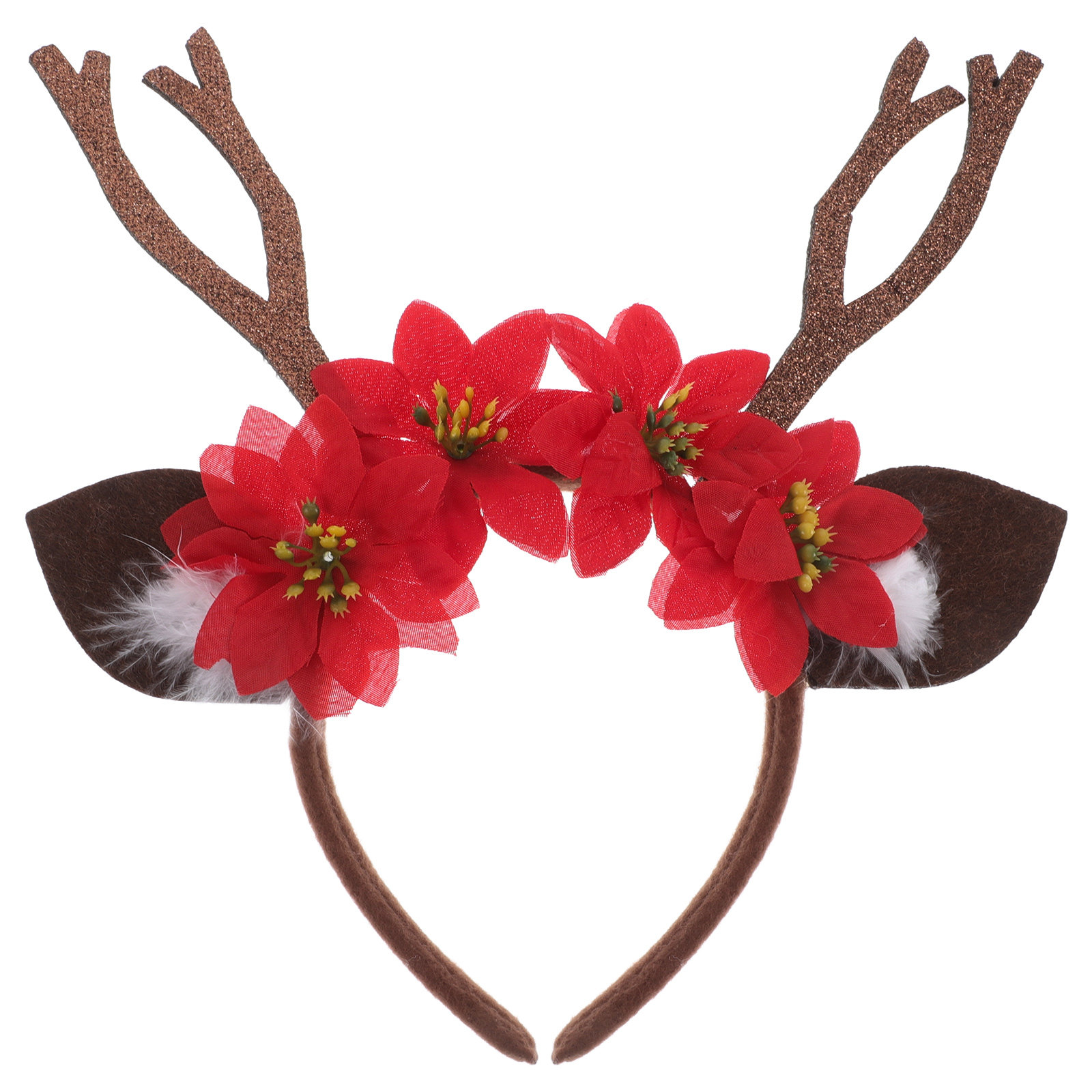 トナカイの角のクリスマスヘッドバンド、鹿の耳コスチューム、ホ - Reindeer Antlers Headband のレビューと価格