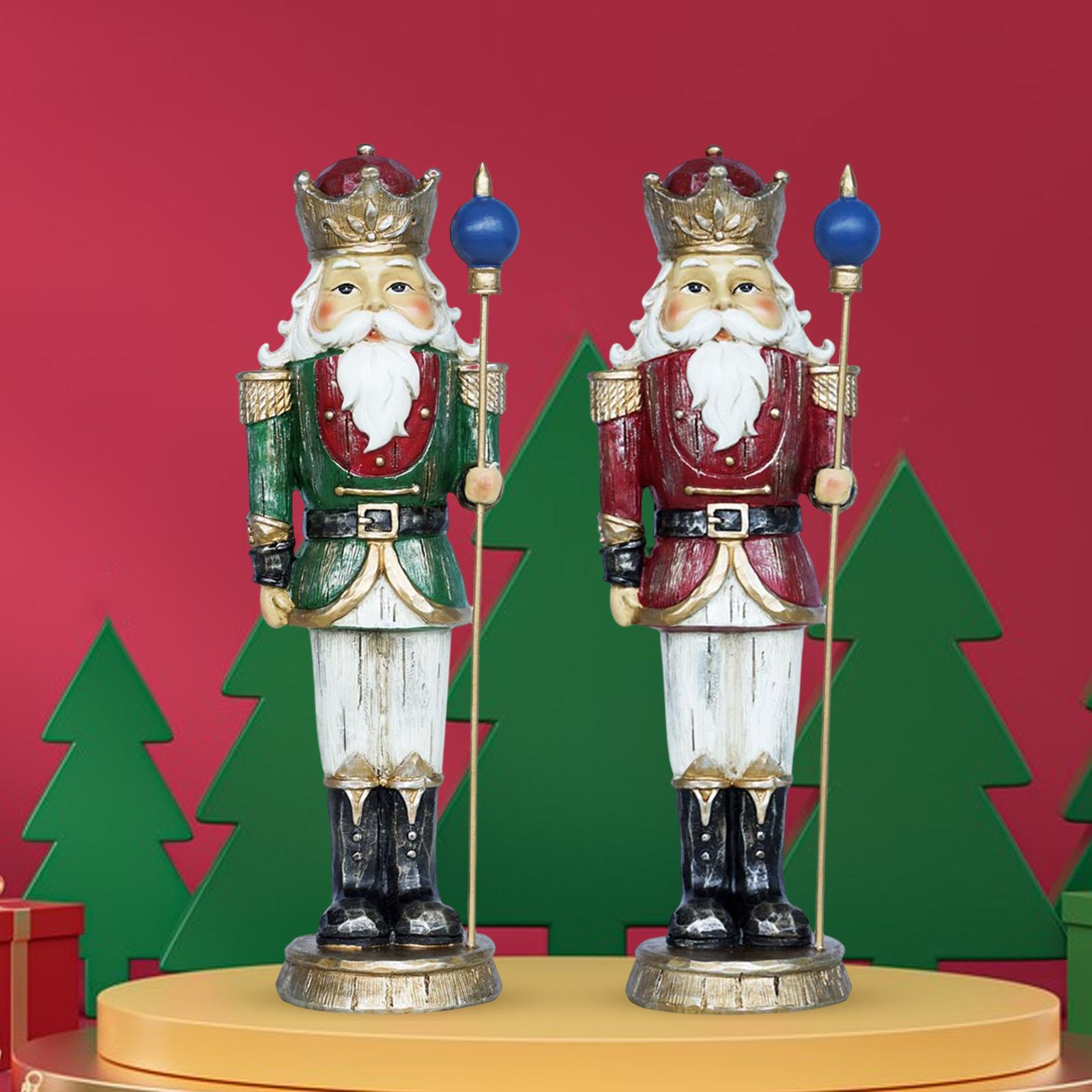 樹脂クリスマスくるみ割り人形兵士ギフト、手描き人形、デスクト - Nutcracker Figurine のレビューと価格