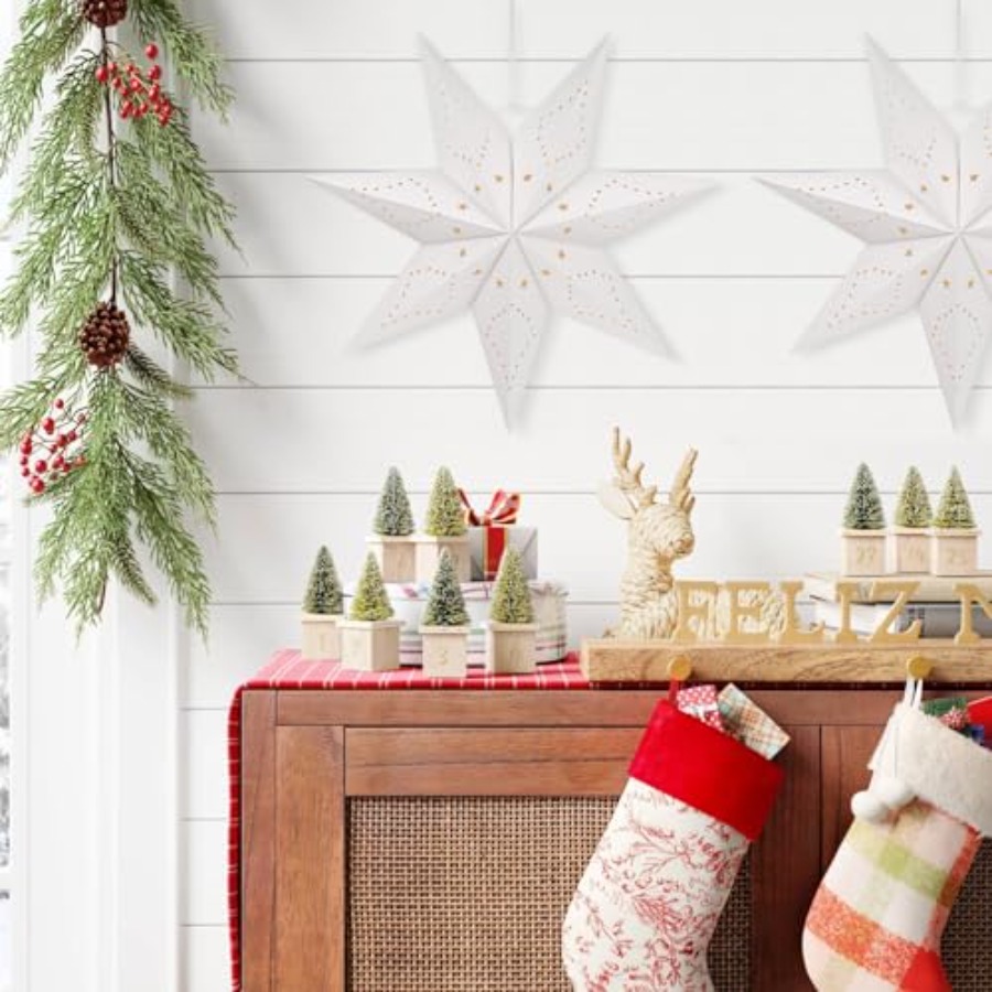 ペーパースターランタンランプシェードクリスマスハンギングスタ - Star Tree Topper のレビューと価格