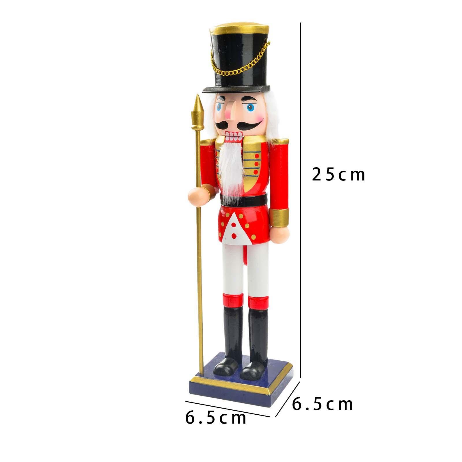 25cm 木製クリスマスくるみ割り人形置物、新築祝いパーティ - Nutcracker Figurine のレビューと価格