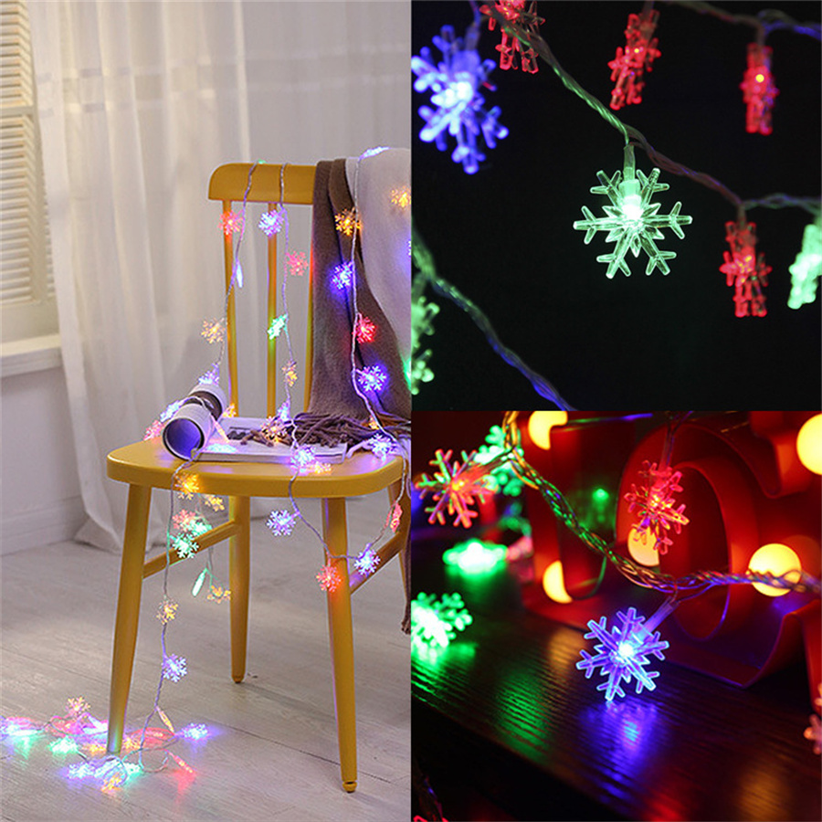 10/20/40 LED スノーフレーク ストリング ガーラ - Led Fairy String Lights のレビューと価格