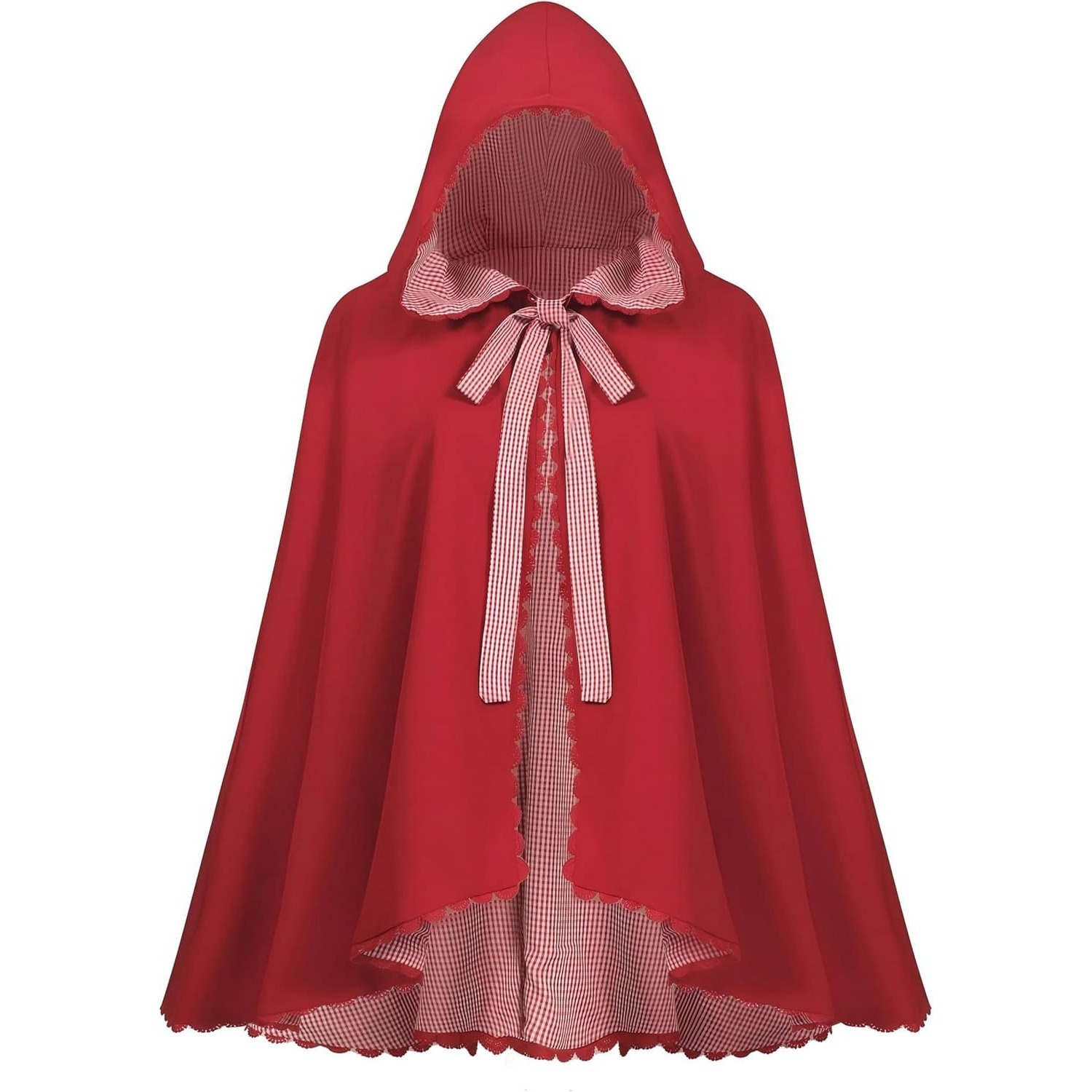 赤い格子縞のケープ女性用二重層オープンカーディガンローブコス - Christmas Throw Blanket のレビューと価格