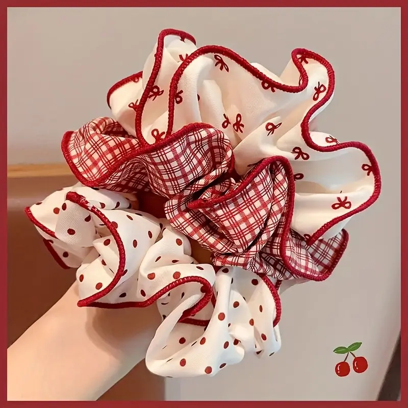 3 個のスイートレッドドットちょう結びチェック柄シュシュ女性 - Christmas Throw Blanket のレビューと価格
