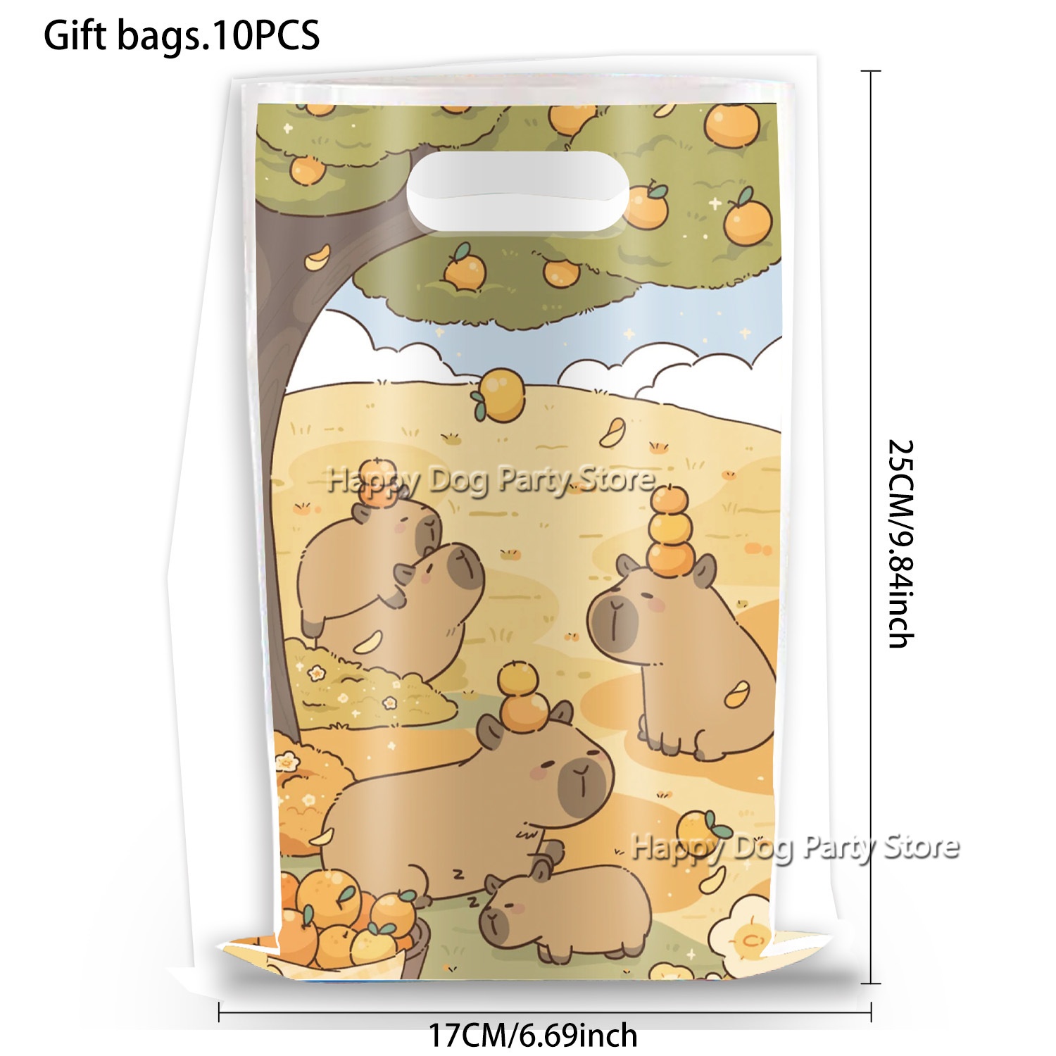 漫画カピバラパーティー用品動物カピバラプラスチックハンドルバ - Gift Box Wrap Set のレビューと価格