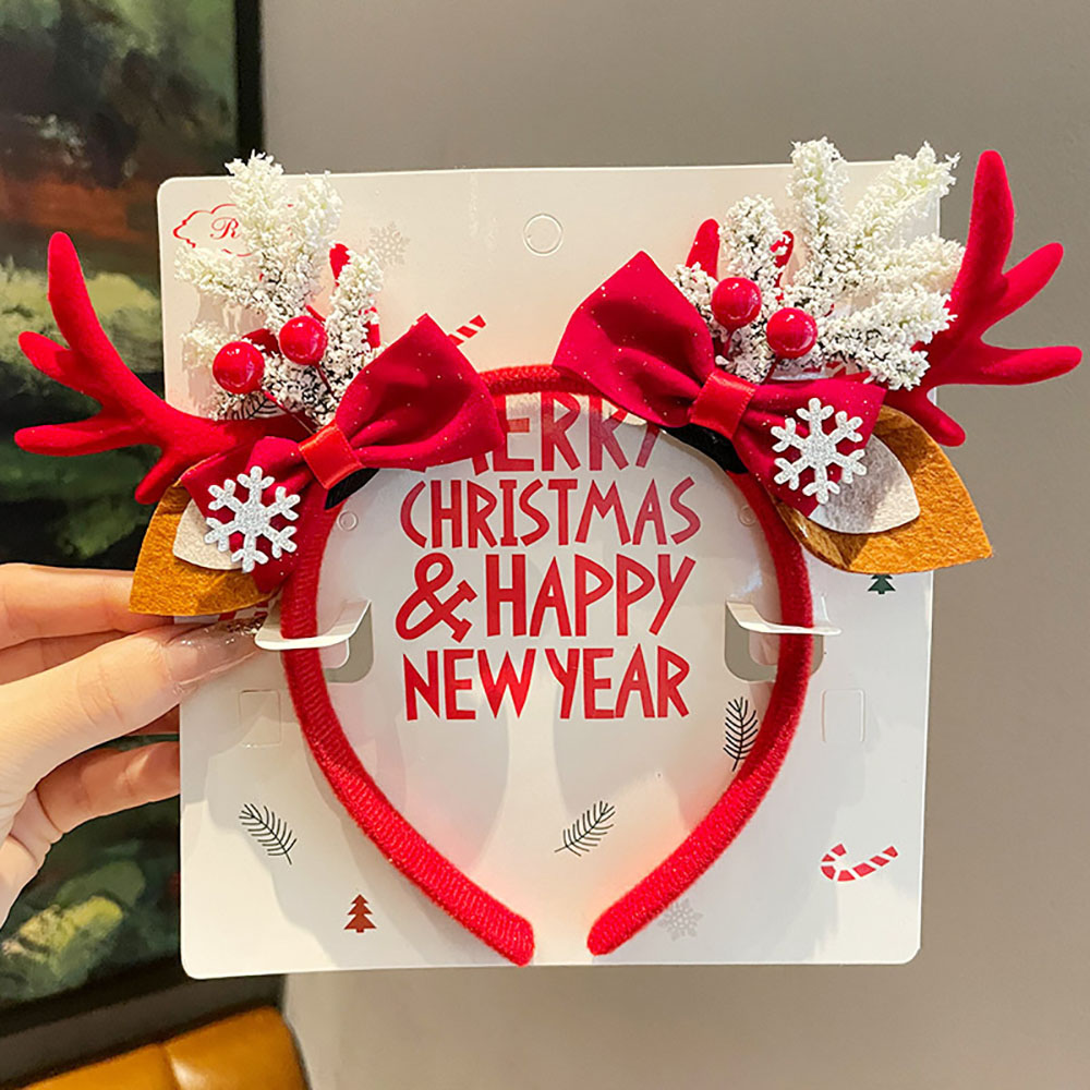 かわいいヘアアクセサリー ベルベット クリスマス ヘッドバン - Reindeer Antlers Headband のレビューと価格
