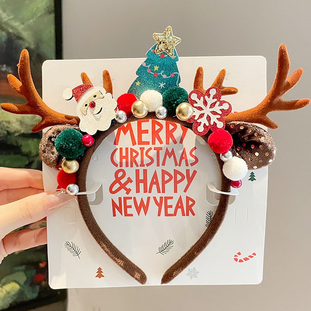 かわいいヘアアクセサリー ベルベット クリスマス ヘッドバン - Reindeer Antlers Headband のレビューと価格