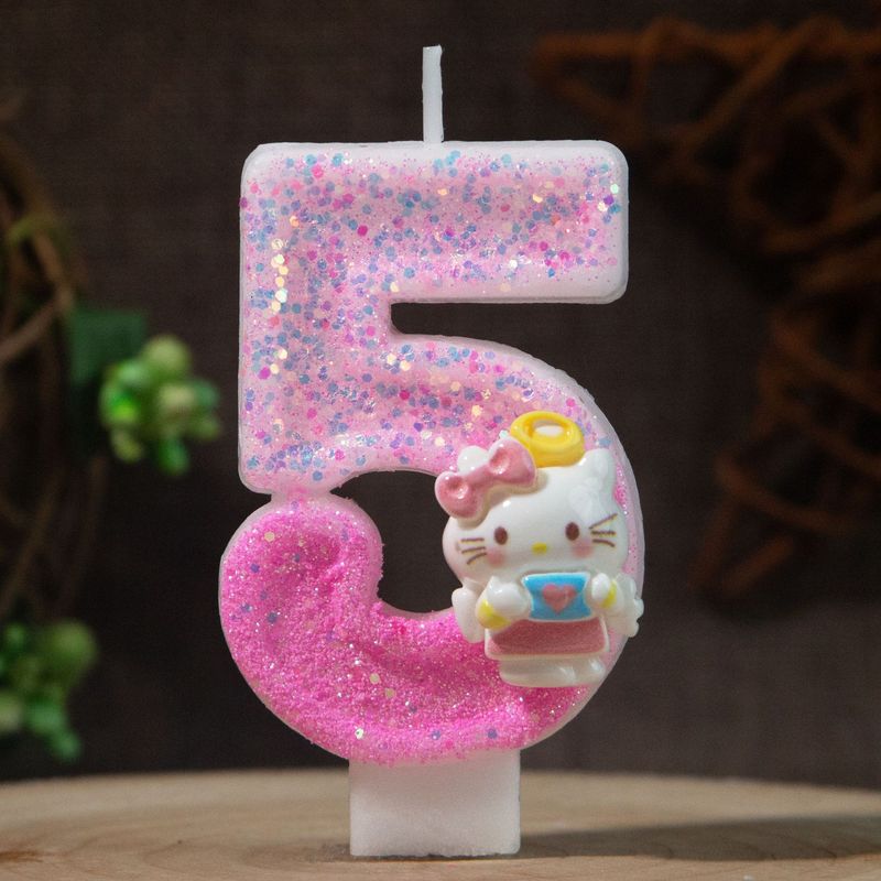 ハローキティ 0-9 数字バースデーキャンドル ピンクの漫画 - Holiday Candle Set のレビューと価格