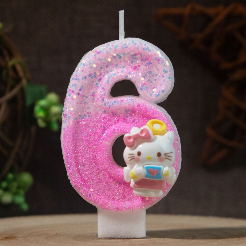 ハローキティ 0-9 数字バースデーキャンドル ピンクの漫画 - Holiday Candle Set のレビューと価格