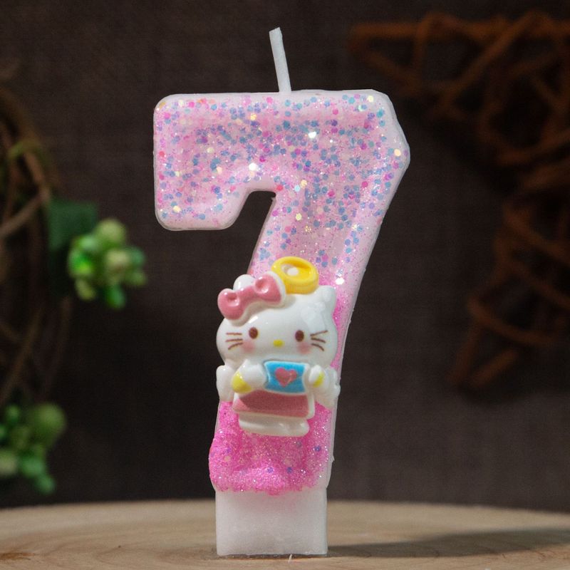 ハローキティ 0-9 数字バースデーキャンドル ピンクの漫画 - Holiday Candle Set のレビューと価格