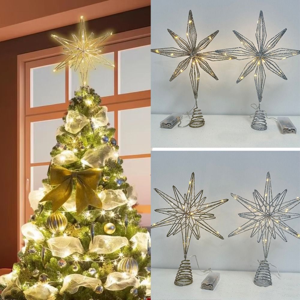 星型LEDクリスマスツリートッパー、ライトランプ、鉄のライト - Star Tree Topper のレビューと価格