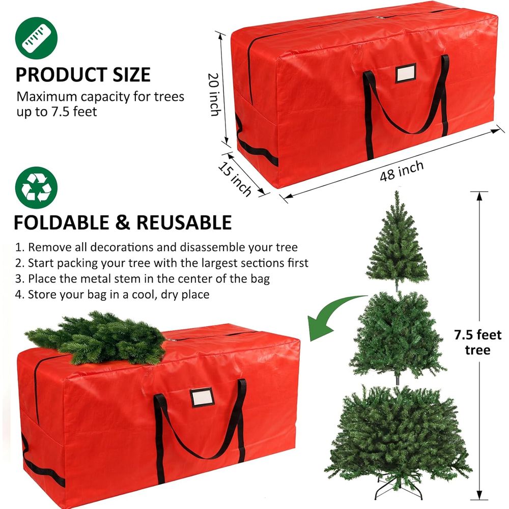 耐久性のある人工クリスマスツリー収納バッグ - 防水、ジッパ - Christmas Tree Artificial のレビューと価格