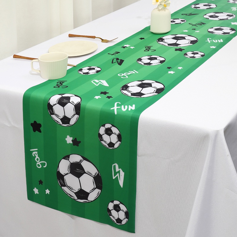 1pc サッカー/フットボールパーティーテーブルフラグテーブ - Christmas Table Runner のレビューと価格