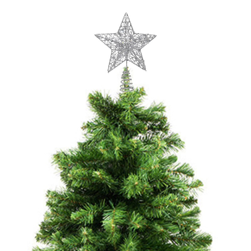 きらびやかなクリスマスツリーの装飾,金属の星,クリスマスの飾 - Star Tree Topper のレビューと価格