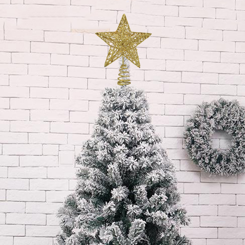 きらびやかなクリスマスツリーの装飾,金属の星,クリスマスの飾 - Star Tree Topper のレビューと価格