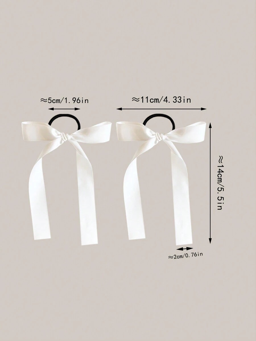 2個/セット レディースファッション マルチカラーリボンヘア - Ribbon Bow Gift のレビューと価格