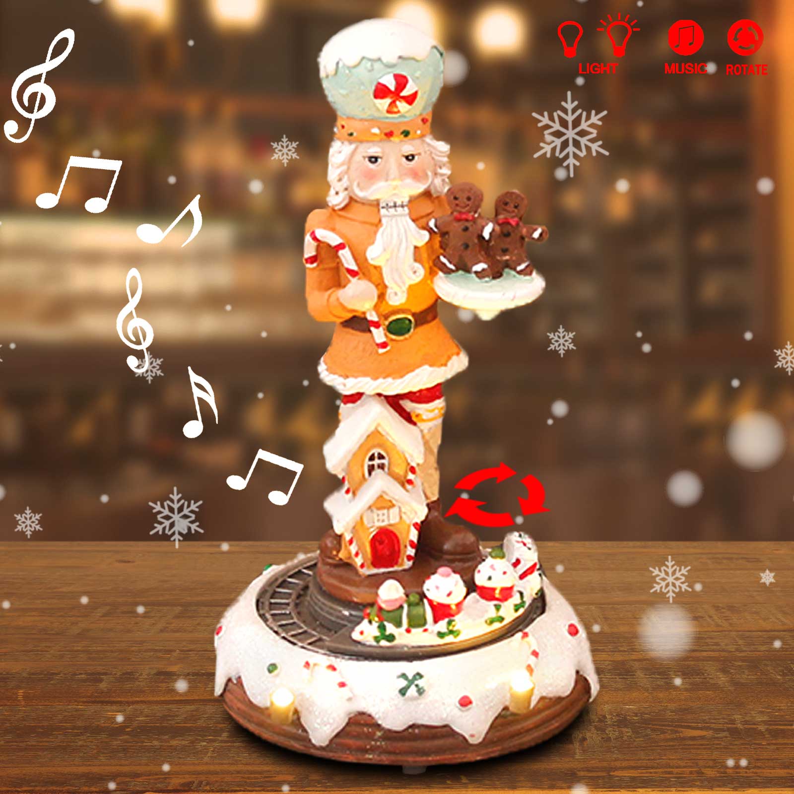 クリスマスジンジャーブレッドコレクションくるみ割り人形の置物 - Nutcracker Figurine のレビューと価格