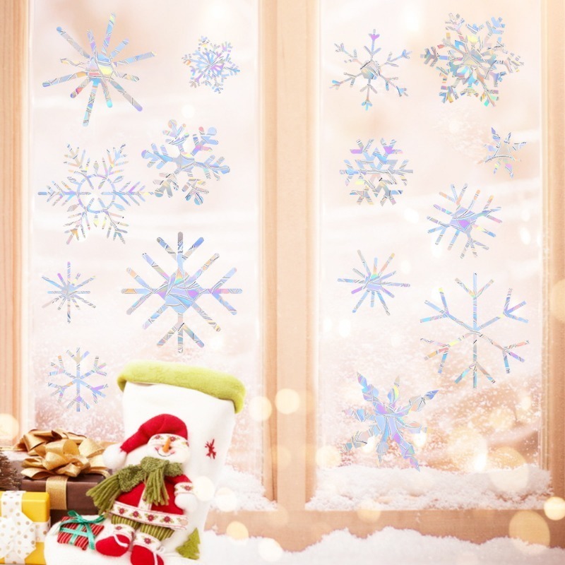 クリスマス雪の結晶模様レインボープリズムサンキャッチャーPV - Snowflake Window Decal のレビューと価格